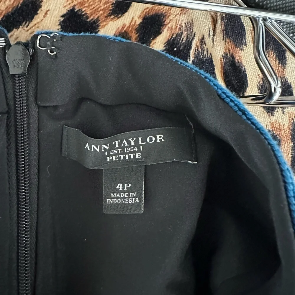 Ann Taylor Blue and Black Striped Mini Skirt | 4P